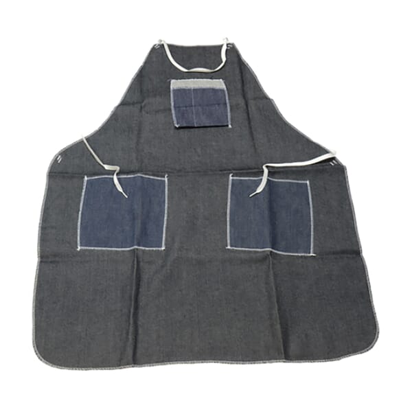 PIP A2836D62BT Heavy Duty Bib Apron, Denim, 36 in L x 28 in W, Tie Closure