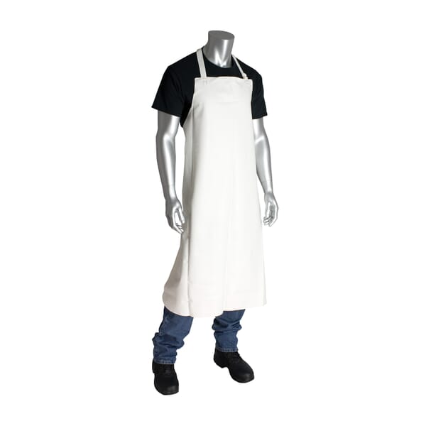 PIP 200-20001 Heavy Duty Bib Apron, PVC/Vinyl, 44 in L x 33 in W, Resists: Chemical, Fats, Oil and Grease