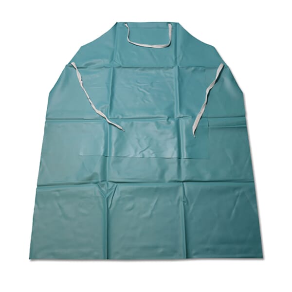 PIP UG-20-45SP Bib Apron With Grommets and Stomach Patch, Green, Vinyl, 45 in L
