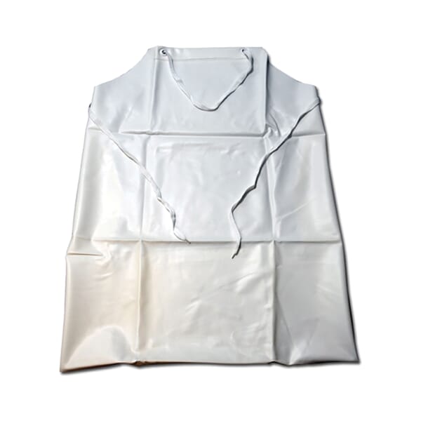 PIP UW-20-45 UW Series Bib Apron With Ties, White, Vinyl, 45 in L
