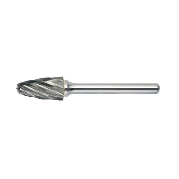 Precision Twist Drill 7466317 PTDSF-FM Carbide Burr, Radius End, Tree Head, 1/2 in Dia Head, 1 in L of Cut, 2-3/4 in OAL, Aluminum Cut