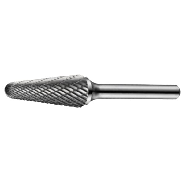 Precision Twist Drill 7466354 PTDSL-DC Carbide Burr, Radius End, Taper Head, 5/8 in Dia Head, 1-3/16 in L of Cut, 2-15/16 in OAL, Double Cut
