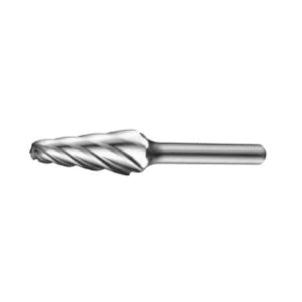 Precision Twist Drill 7466357 PTDSL-FM Carbide Burr, Radius End, Taper Head, 1/2 in Dia Head, 1-1/8 in L of Cut, 2-7/8 in OAL, Aluminum Cut