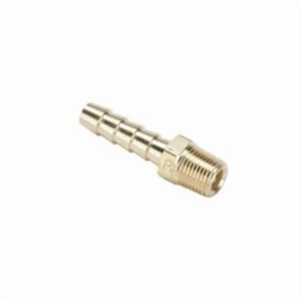 Parker 125HBL-6-4 Hose-to-Pipe Connector, 3/8 x 1/4 in Nominal, Barb x MPT End Style, Brass
