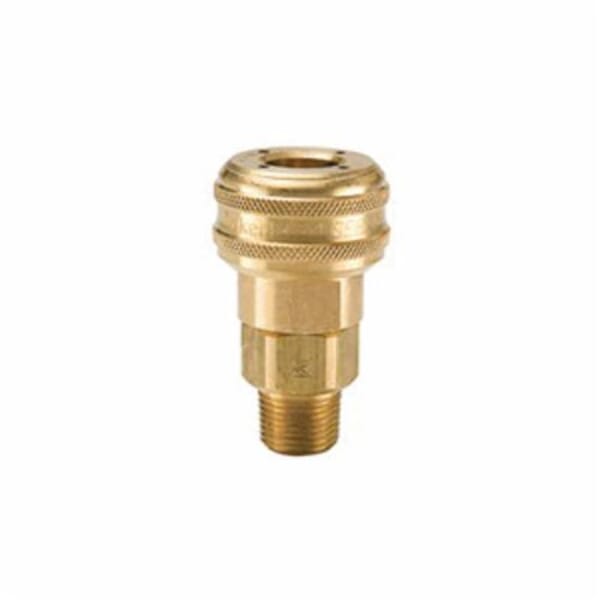 Parker B32 30 Series Industrial Interchange General Purpose Straight Quick Connect Coupler, 1/4 in, Quick Connect Coupler x FNPT, 300 psi, Brass, Domestic