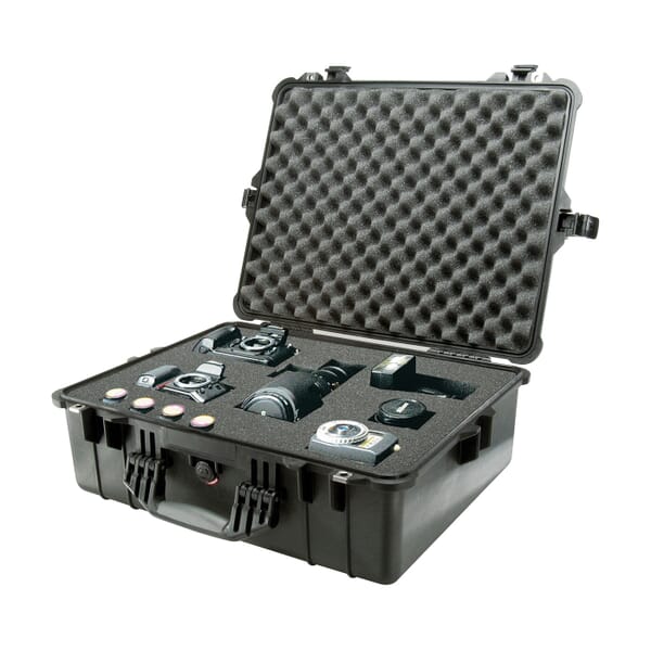 Pelican PROTECTOR CASE 1600-000-110 Large Protective Case With Lid Liner and Foam, 21.51 in L x 16.54 in W x 7.99 in H, 1.65 cu-ft, Polypropylene