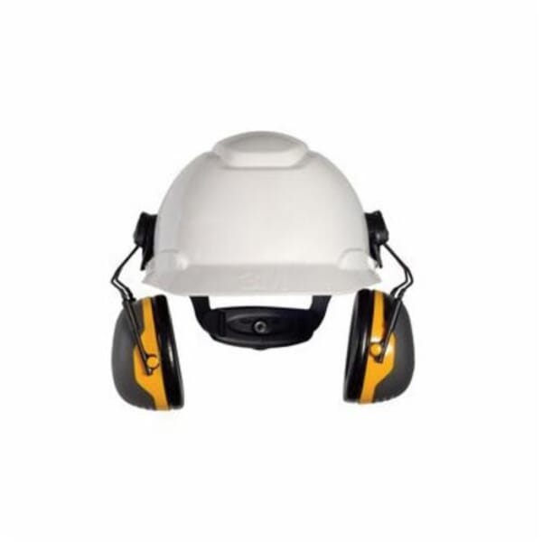 Peltor 9304593729 X Series Cap Mount Lightweight Earmuff, 24 dB Noise Reduction, Black/Yellow
