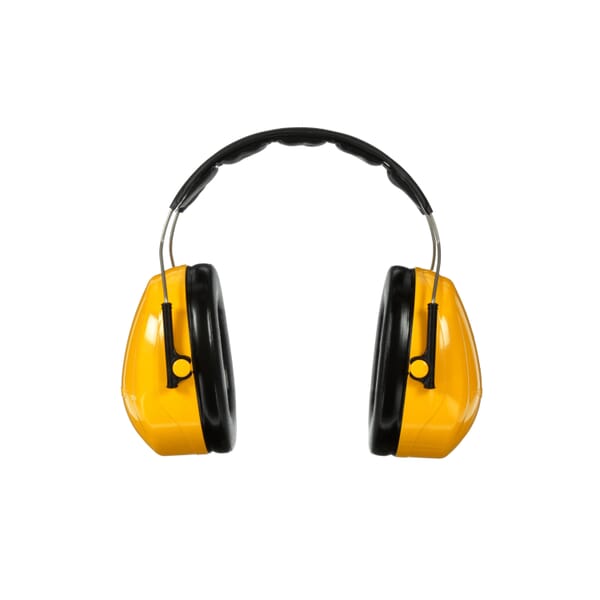 Peltor 7000009670 Optime Lightweight Noise Reduction Earmuff, 25 dB Noise Reduction, Black/Yellow, Over The Head Band Position, ANSI S3.19-1974, CSA Class AL