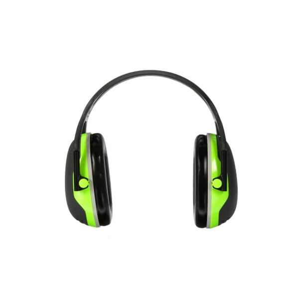 Peltor 7000104073 Noise Reduction Earmuff, 27 dB Noise Reduction, Black/Chartreuse, Over The Head Band Position, CSA Class AL
