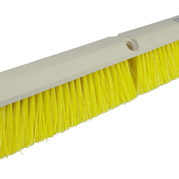 Perma-Sweep 42165 Push Broom, 18 in OAL, 3 in L Trim, Medium Sweep Face, Yellow Polypropylene Bristle