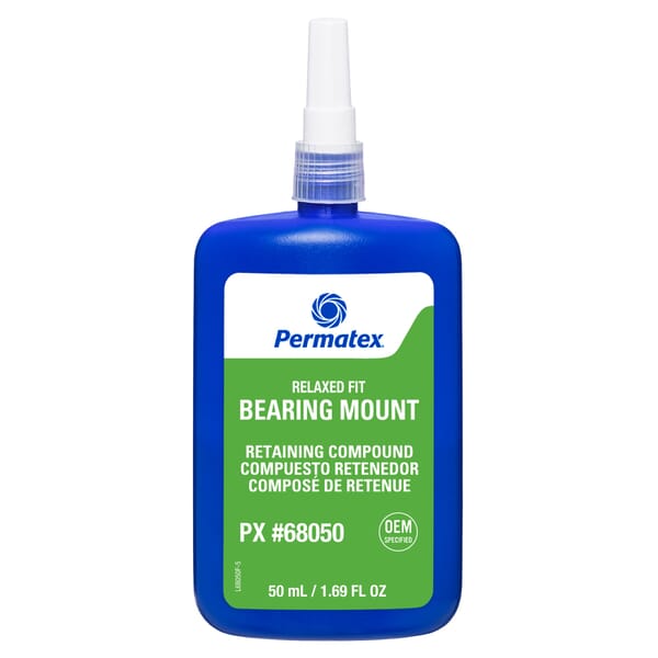 Permatex 68050 Anaerobic Bearing Mount, 50 mL Bottle, Liquid Form, Green, 1.06 to 1.16