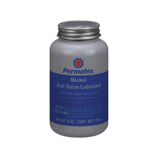 Permatex 77124 #771 Extreme Pressure High Temperature Resistance Anti-Seize Lubricant, 8 oz Brush-In Cap Bottle, Paste Form, Gray, 1.1