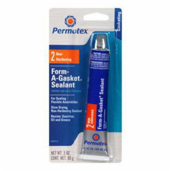 Permatex 80016 Form-A-Gasket #2 No.2 Flexible Cure Slow Dry Gasket Sealant, 3 oz Container Tube Container