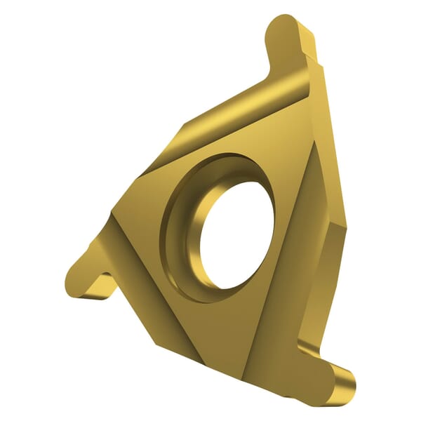 Pramet 6755976 Internal Grooving Insert, Triangular Shape, TN Insert, Right Hand Cutting, 0.039 in W Cutting, Manufacturers Grade: T8330, PVD Coated, Material Grade: H, K, M, N, P, S