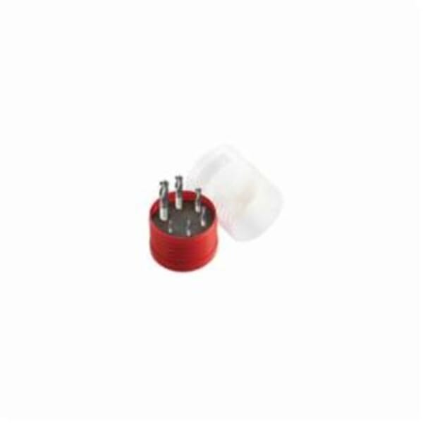 Dormer 5983269 S991 6-Piece Center Cutting Regular Length Single Square End End Mill Set, 2 Flutes