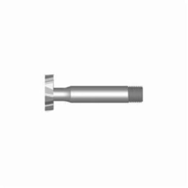 Dormer 5985666 C820 Type N Woodruff Keyseat Cutter, Shank Connection, 13.5 mm Dia Cutter, 2.5 mm W Cutting, 57 mm OAL, 12 mm Dia Shank, Staggered Tooth