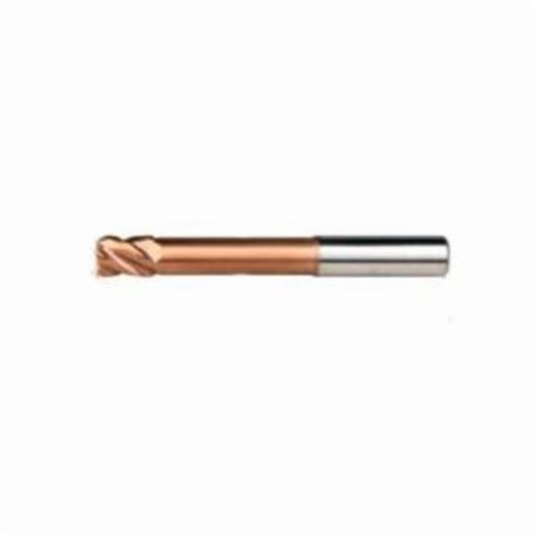 Dormer 6706655 S524 Type N Extra Short Length End Mill, 6 mm Dia Cutter, 1 mm Corner Radius, 10 mm Length of Cut, 4 Flutes, 6 mm Dia Shank, 75 mm OAL, TiSiN Coated redirect to product page