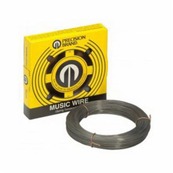 Precision Brand 21029 Solid Music Wire, #12 Wire, 0.029 in Dia x 446 ft L, High Carbon Steel Alloy