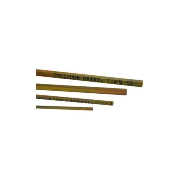 Precision Brand 04035 Square Keystock, 1 ft L x 10 mm W x 10 mm H, Steel, Gold Dichromate Plated
