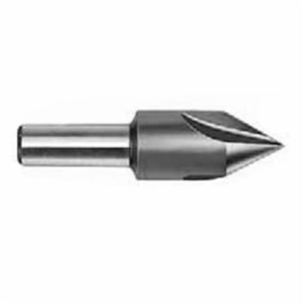 Union Butterfield 6004830 4608 Single End Countersink, 3/8 in Dia Body, 1/4 in Dia Shank, 3 Flutes, 82 deg Included, HSS