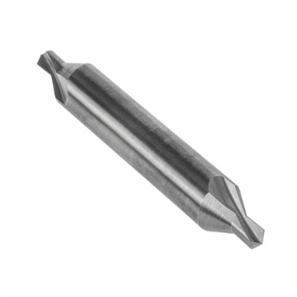 Precision Twist Drill 6002380 DC Series Center Drill Combined Drill and Countersink, 3/16 in Drill - Fraction, 0.1875 in Drill - Decimal Inch, 60 deg Included Angle, 118 deg Point Angle, Carbide, Bright