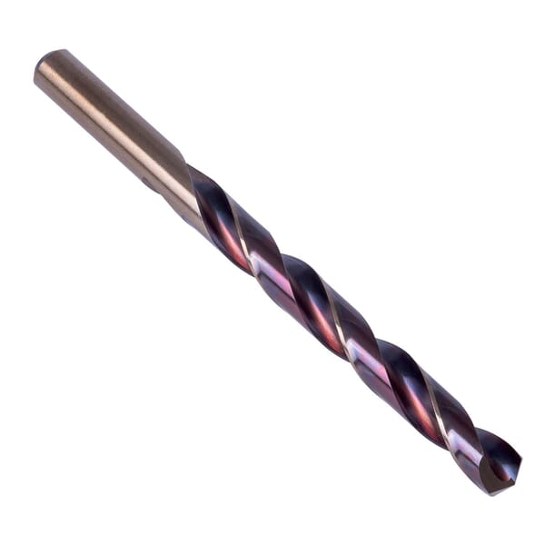 Precision Twist Drill 5995881 HX18 General Purpose Heavy Duty Jobber Length Drill Bit, #41 Drill - Wire, 0.096 in Drill - Decimal Inch, 135 deg Point, HSS, Purple/Bronze