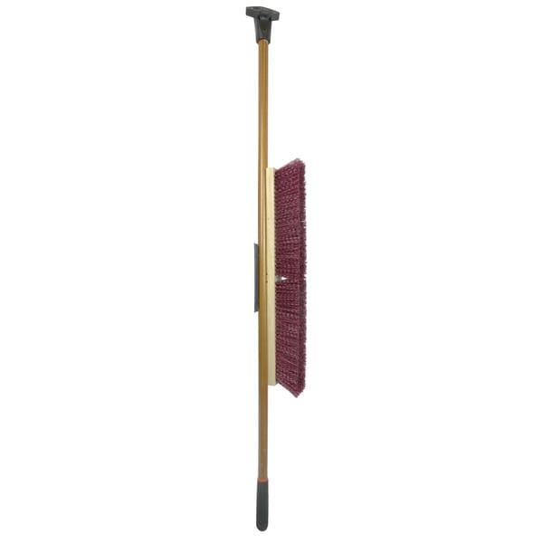 Pro-Flex 44604 Push Broom, 24 in OAL, 3-1/4 in L Trim, Maroon Polypropylene Bristle