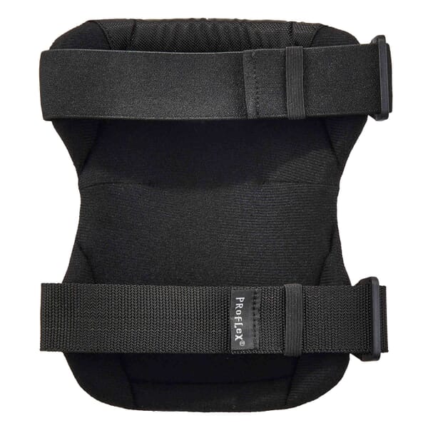 ProFlex 18335 Non-Marring Cap Knee Pads, Rubber Cap, NBR Foam Pad, Buckle Closure, Black