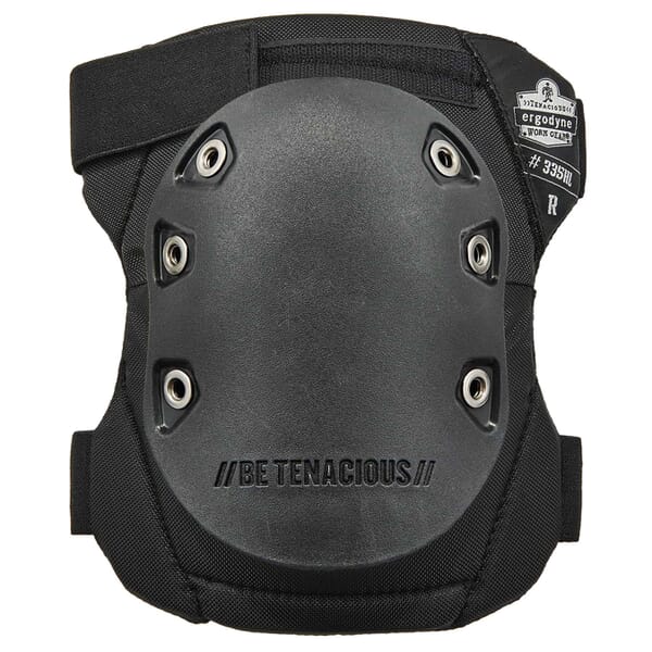 ProFlex 18336 335HL Non-Marring Cap Knee Pads, Rubber Cap, NBR Foam Pad, Hook and Loop Closure, Black