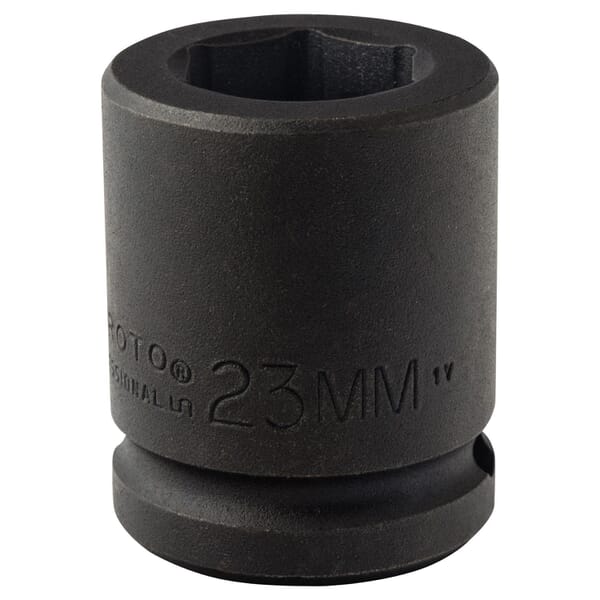 Proto TorquePlus J07523M Standard Length Socket, Metric, 3/4 in Square Drive, 23 mm