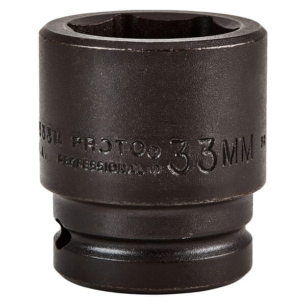 Proto TorquePlus J07533M Standard Length Socket, Metric, 3/4 in Square Drive, 33 mm