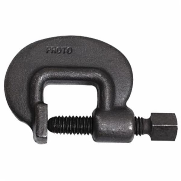 Proto J1-HD Extra Heavy Duty C-Clamp, 1-3/32 in D Throat, 1 in Clamping, 0 to 1-5/16 in Jaw Opening, 7/16 in Screw