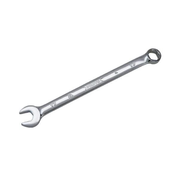 Proto TorquePlus J1217MH-T500 Combination Wrench, 17 mm Wrench, 6 Points, 15 deg Offset, 10-19/64 in OAL, Alloy Steel, Full Polished, ASME B107.100