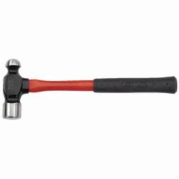 Proto J1324PGD Ball Pein Hammer, 14-3/16 in OAL, 24 oz Forged Steel Head, Fiberglass Handle