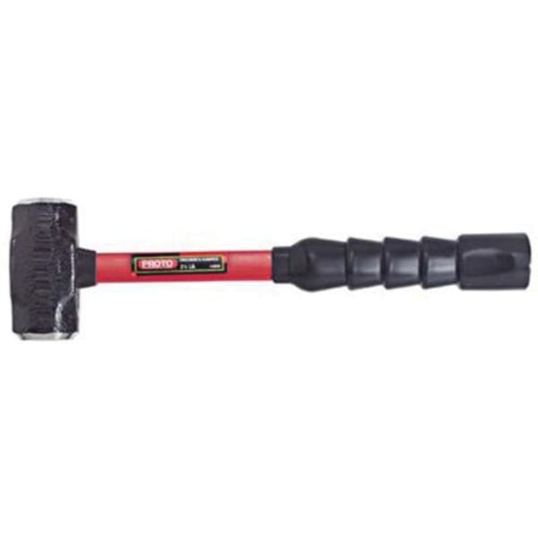 Proto J1433G Heavy Duty Sledge Hammer, 15-11/16 in OAL, 2.5 lb Forged Steel Head, Fiberglass Handle