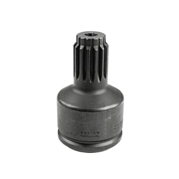 Proto J15005 Impact Socket Adapter, Black Oxide, Imperial, Square x Spline Drive, #5 Male Drive, 1-1/2 in Female Drive, Female x Male Adapter, Forged Steel