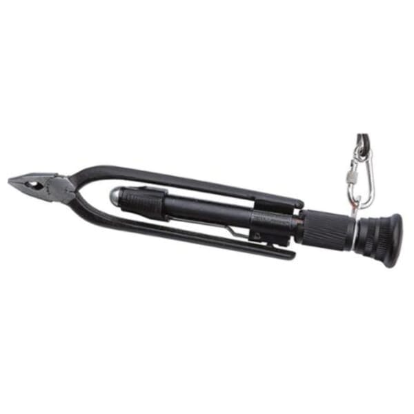 Proto J196-TT Automatic/Manual Safety Reversible Tether Ready Wire Twister Plier, Flat Top/Diamond Serrated Jaw, 8-3/4 in OAL, CW/CCW