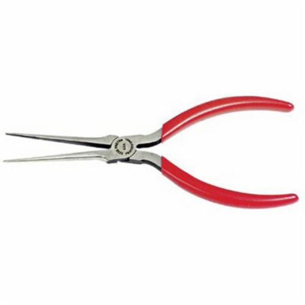 Proto J223G Extra Long Thin Needle Nose Plier, Serrated Steel Jaw, 2-5/32 in L x 1/2 in W Jaw, 6-5/32 in OAL, 9/32 in W Tip