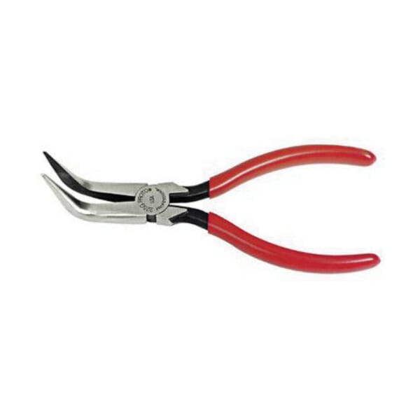 Proto J225G Needle Nose Plier, Bent/Diamond Serrated Steel Jaw, 1-5/8 in L x 3/4 in W Jaw, 6-5/16 in OAL, 3/8 in W Tip