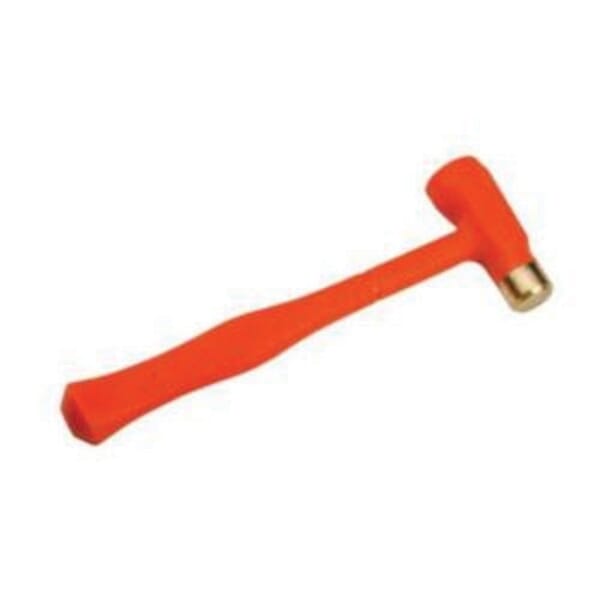 Proto Compo-Cast J24DFB Brass Tip Dead Blow Hammer, 13 in OAL, 1-1/4 x 1-11/16 in Dia, 24 oz Urethane Composition Head, Steel/Urethane Handle