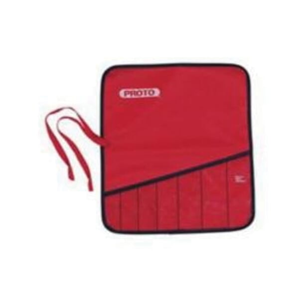 Proto J25TR01C Tool Pouch, 7-Pocket, For Use With J1180MA Box Wrench Set, J1270A Flex Head Wrench Set, Canvas, Red