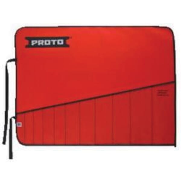 Proto J25TR44C Tool Pouch, 11 Pocket, For Use With J1100S-M Box Wrench Set, Canvas, Red