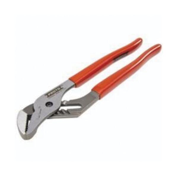 Proto J260SGXL XL Series Gooseneck Groove Joint Plier, ASME B107.23-2004, 1-3/4 in Nominal, 2-3/32 in L x 1-19/32 in W x 27/64 in THK Alloy Steel Straight Jaw, 10 in OAL