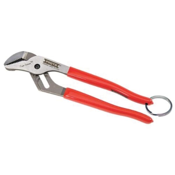 Proto J262SGXL-TT XL Series Tether Ready Groove Joint Plier With Grip, ASME B107.23-2004, 1-3/32 in Nominal, 1-43/64 in L x 1-19/64 in W x 3/8 in THK Alloy Steel, Serrated Jaw Surface, 7 in OAL