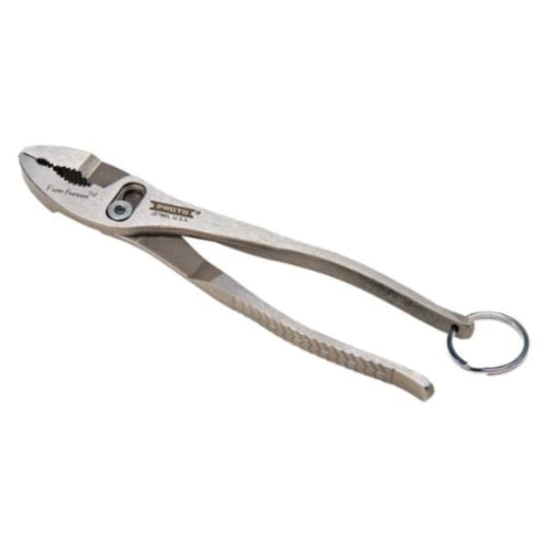 Proto J2800XL-TT Tether Ready Slip Joint Plier, 2-11/64 in L x 1-13/32 in W x 31/64 in THK Alloy Steel Jaw, 10 in OAL, ASME B107.23-2004
