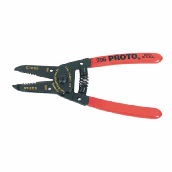 Proto J296 Wire Stripper Plier, 30 to 22 AWG Solid/Stranded Cable, 6-1/16 in OAL