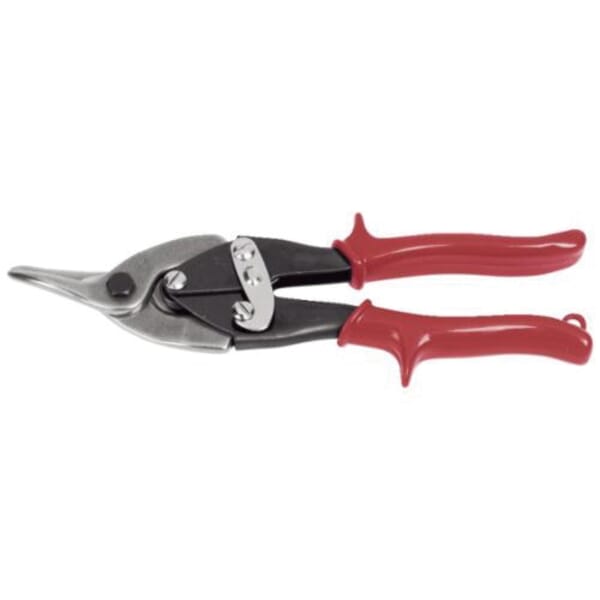 Proto J303LS Aviation Snip, 18 ga Mild Steel Cutting, 1-1/4 in L of Cut, Left/Offset Snip, Steel Blade, Plastic Handle, Soft Grip, ASME B107.16M