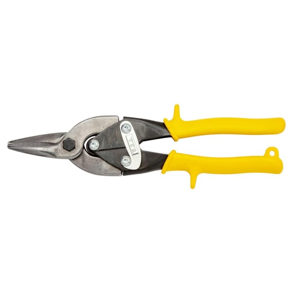 Proto J303S Edge Straight Cut Aviation Snip, 18 ga Mild Steel, 1-3/8 in Length of Cut, Straight Snip, Steel Blade, Vinyl Handle, Soft Grip