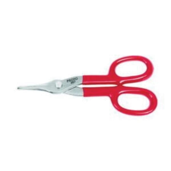 Proto J312 Duckbill Snip, 18 ga Mild Steel, 2-3/4 in Length of Cut, Straight Snip, Steel Blade, Plastisol Handle, Soft Grip