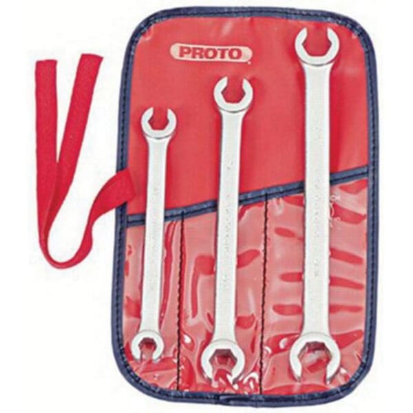 Proto TorquePlus J3760 Flare Nut Double End Wrench Set, 3 Pieces, 3/8 x 7/16 to 5/8 x 11/16 in, Satin